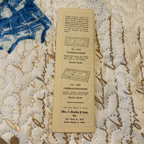 Vintage 1950’s Cribbage Board Game - Picture 7 of 7